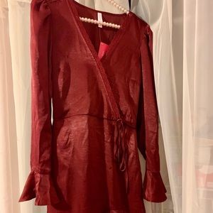 Xhilaration Burgundy Boho Dress
